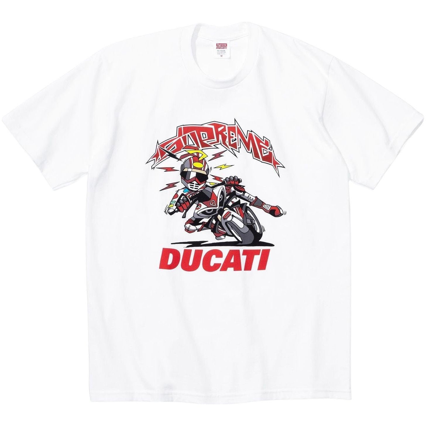 SUPREME DUCATI BIKE TEE WHITE