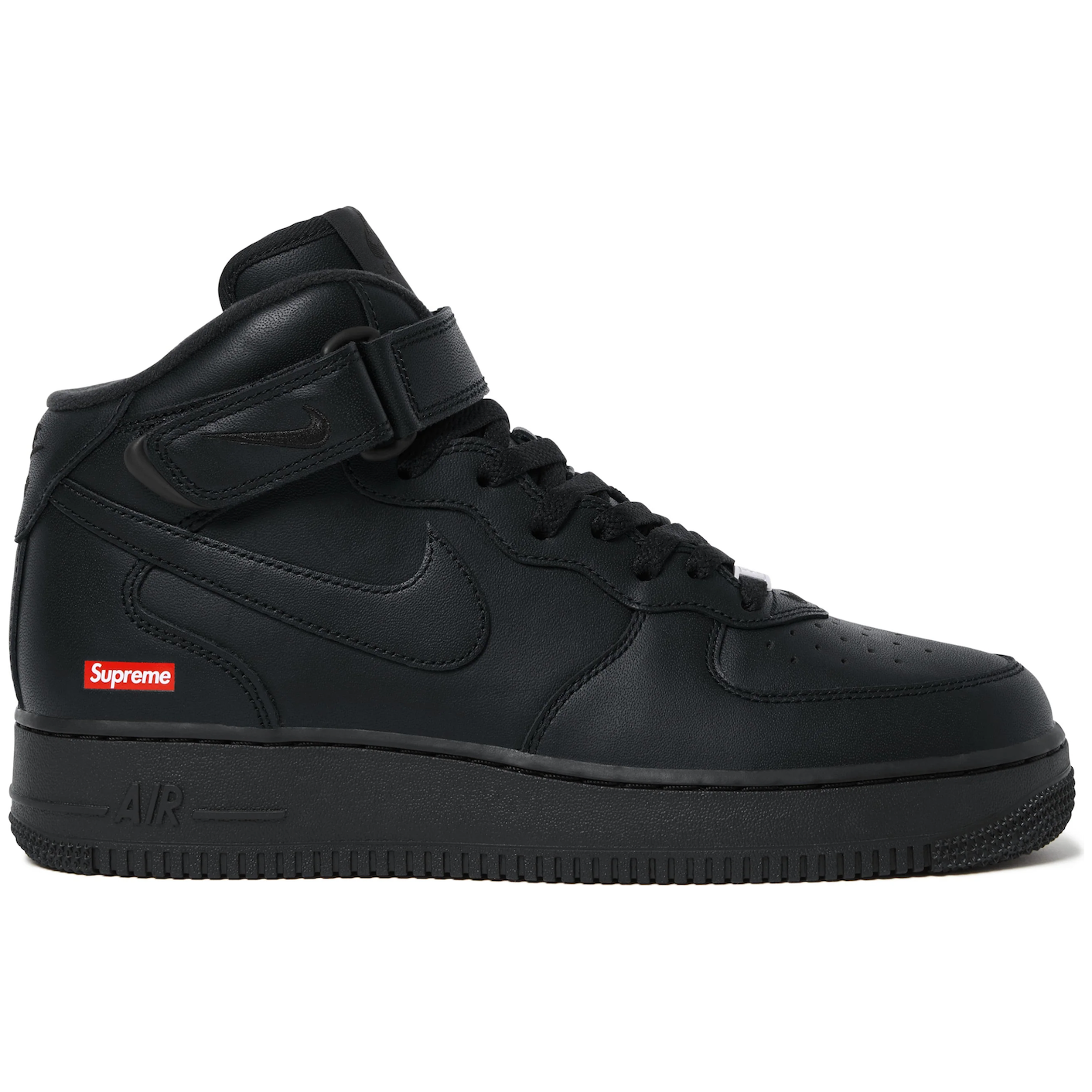 Nike Air Force 1 Mid Supreme Black Supreme KershKicks