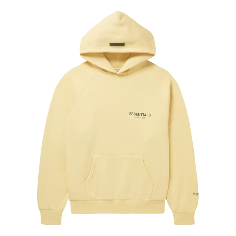 Fear of God hotsell Essentials Knit Hoodie Pullover Cream Black Logo M