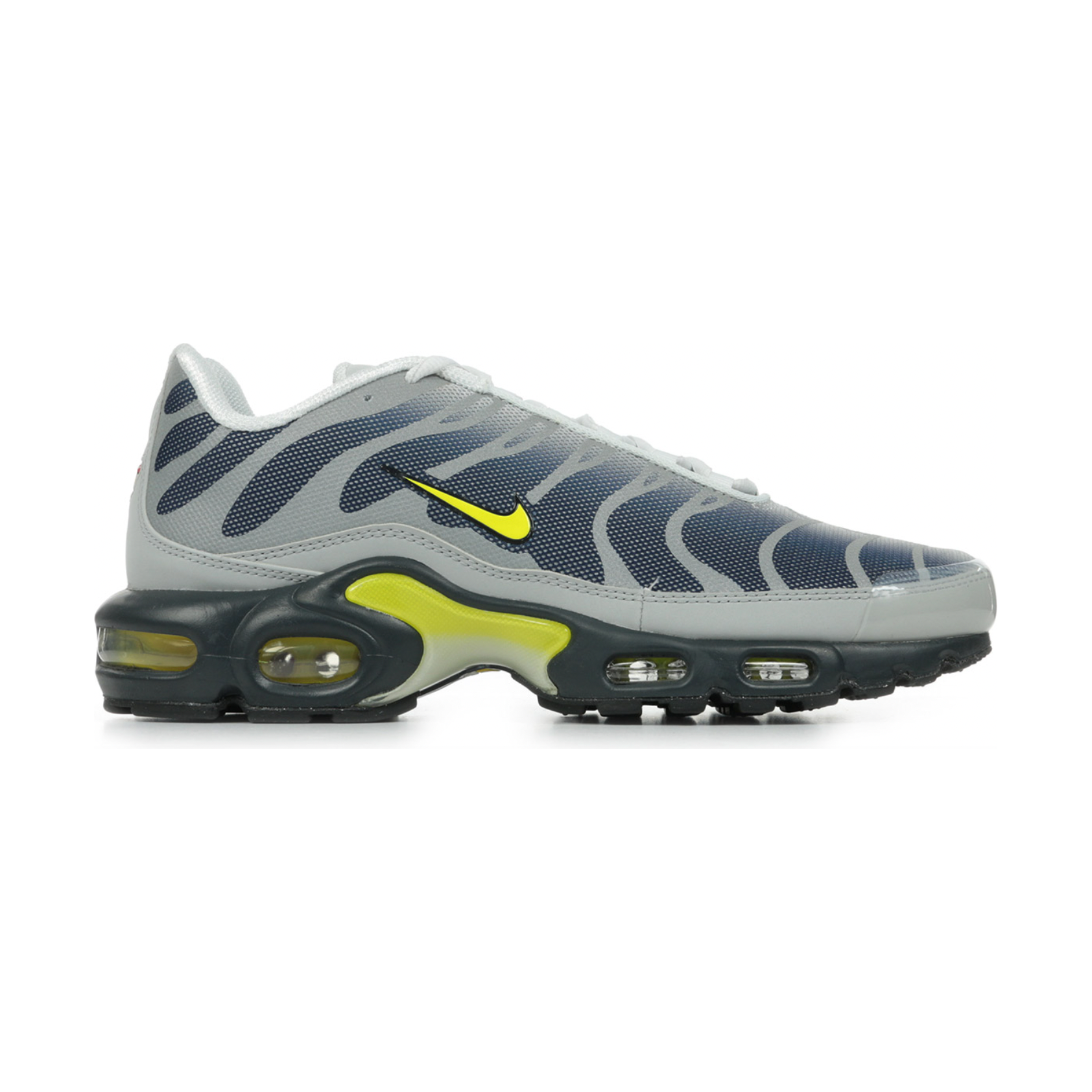 Nike Air Max Plus Metallic Silver Opti Yellow Obsidian Nike KershKicks