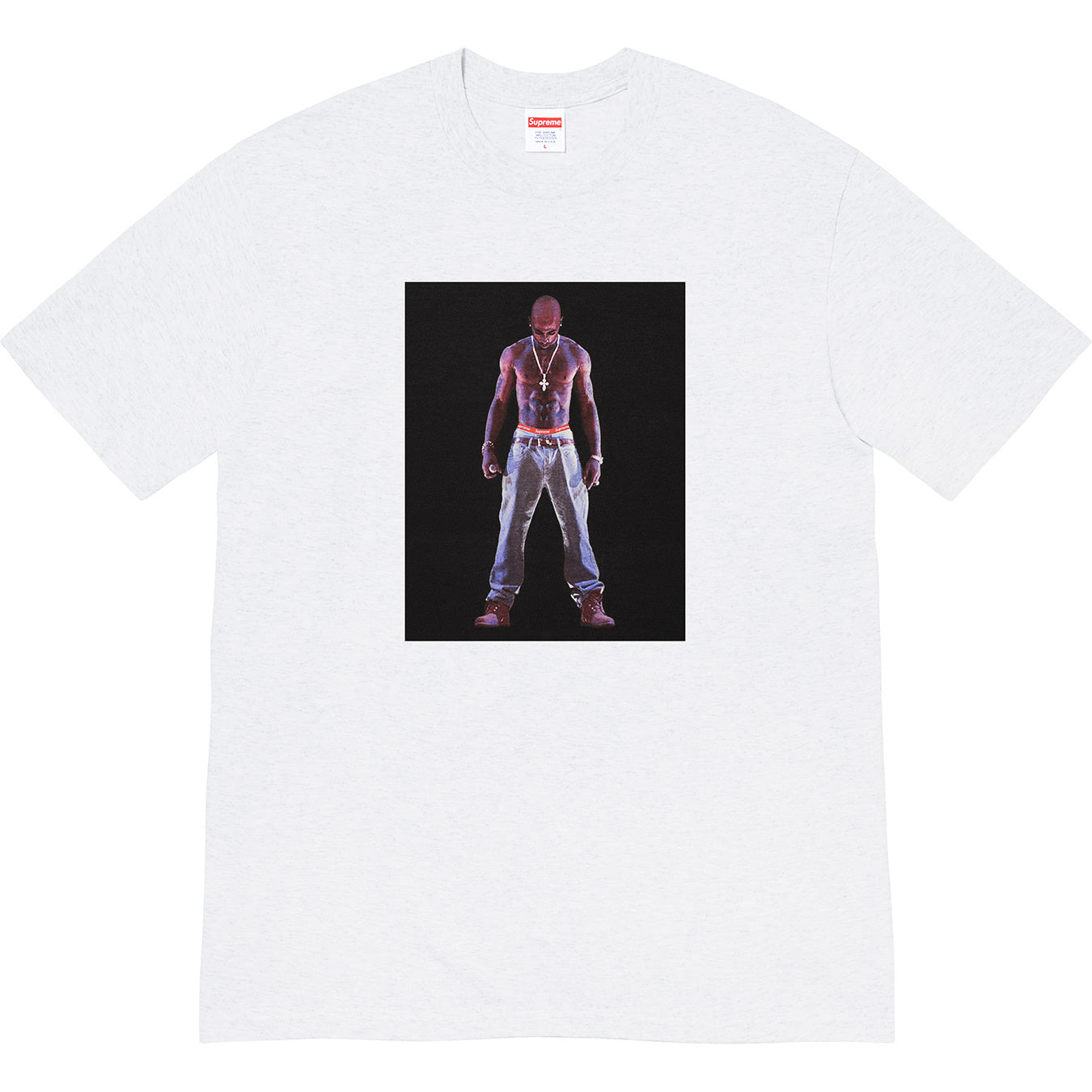 最新作HOTSupreme tupac hologram tee 黒 M Tシャツ/カットソー(半袖/袖なし)