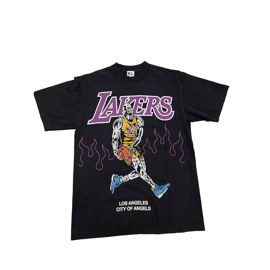 Warren Lotas, Tops, Warren Lotas X Los Angeles Lakers Lebron James Flames  Tee Size M