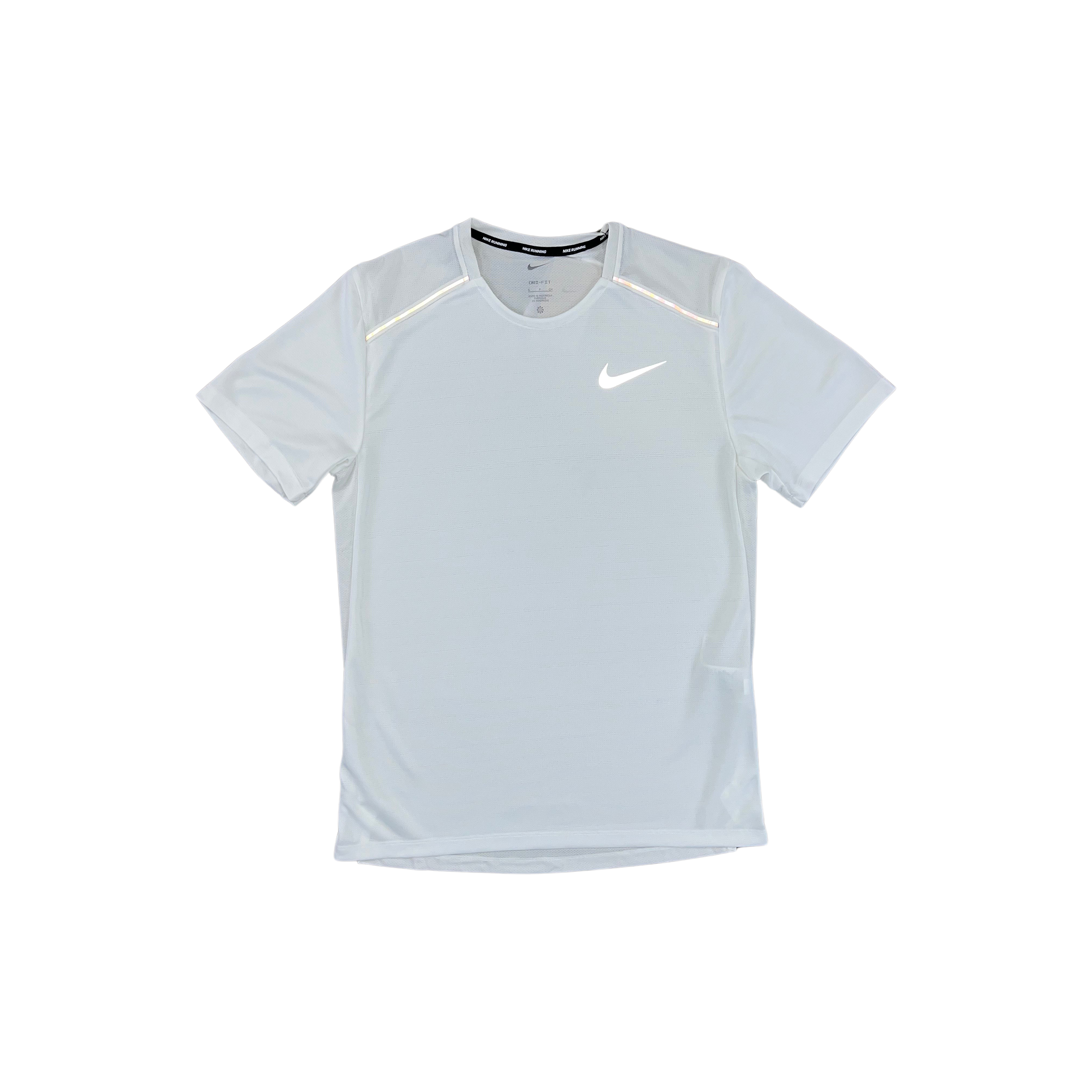 Nike Dri FIT 1.0 Miler Running T Shirt White Nike KershKicks