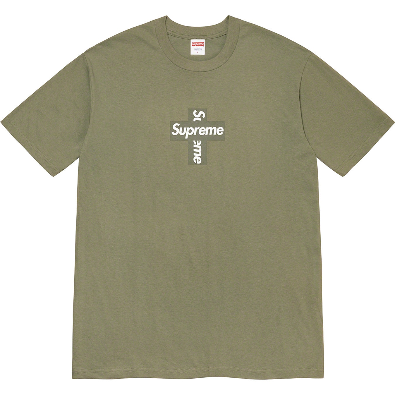 Supreme Cross Box Logo Tee Light Olive