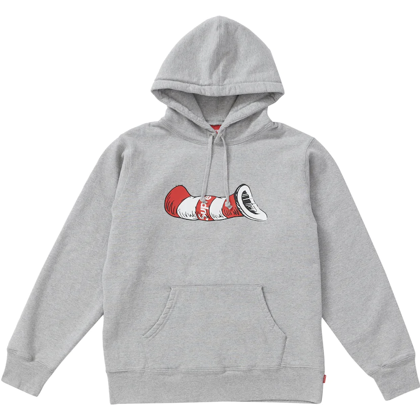 Cat in the Hat Hooded Grey  m supreme