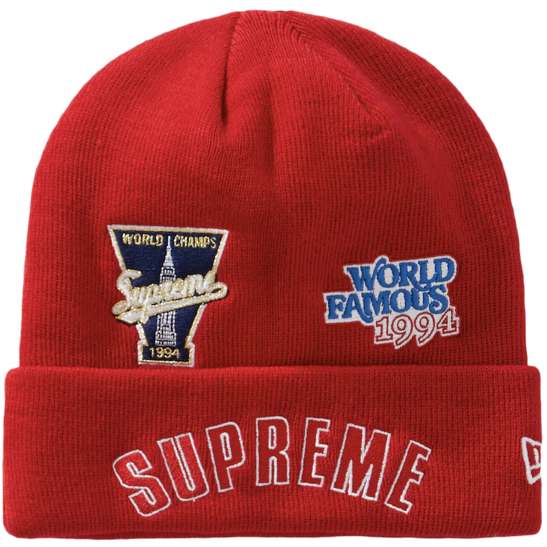 Supreme New Era Championship Beanie Red | Supreme | KershKicks