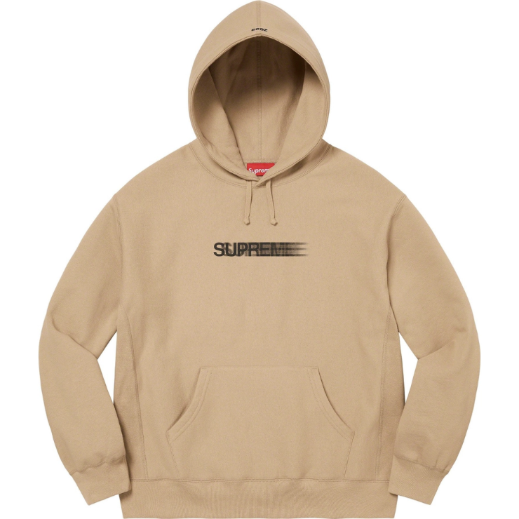 Supreme Motion Logo Hooded Sweatshirt (SS23) Dark Tan
