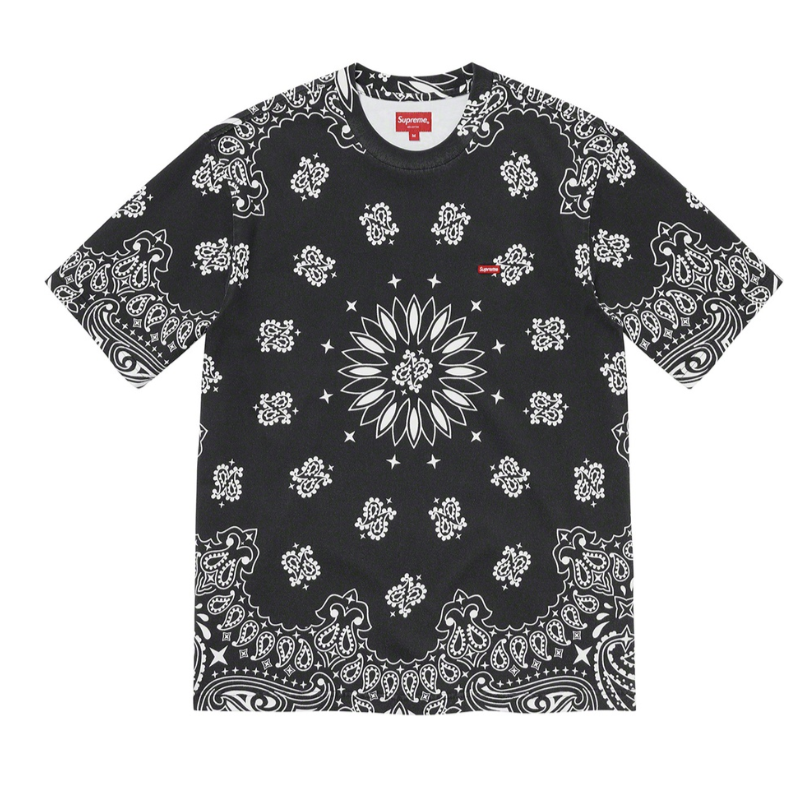 Supreme Small Box Tee Black Bandana