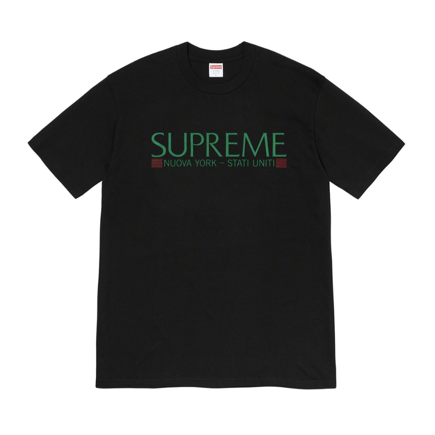 Supreme black guy tee on sale