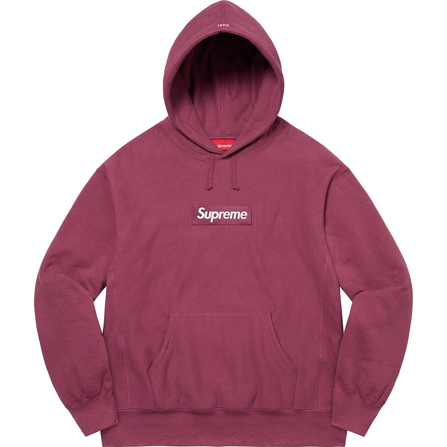 Supreme Box Logo Hooded Sweatshirt Plum