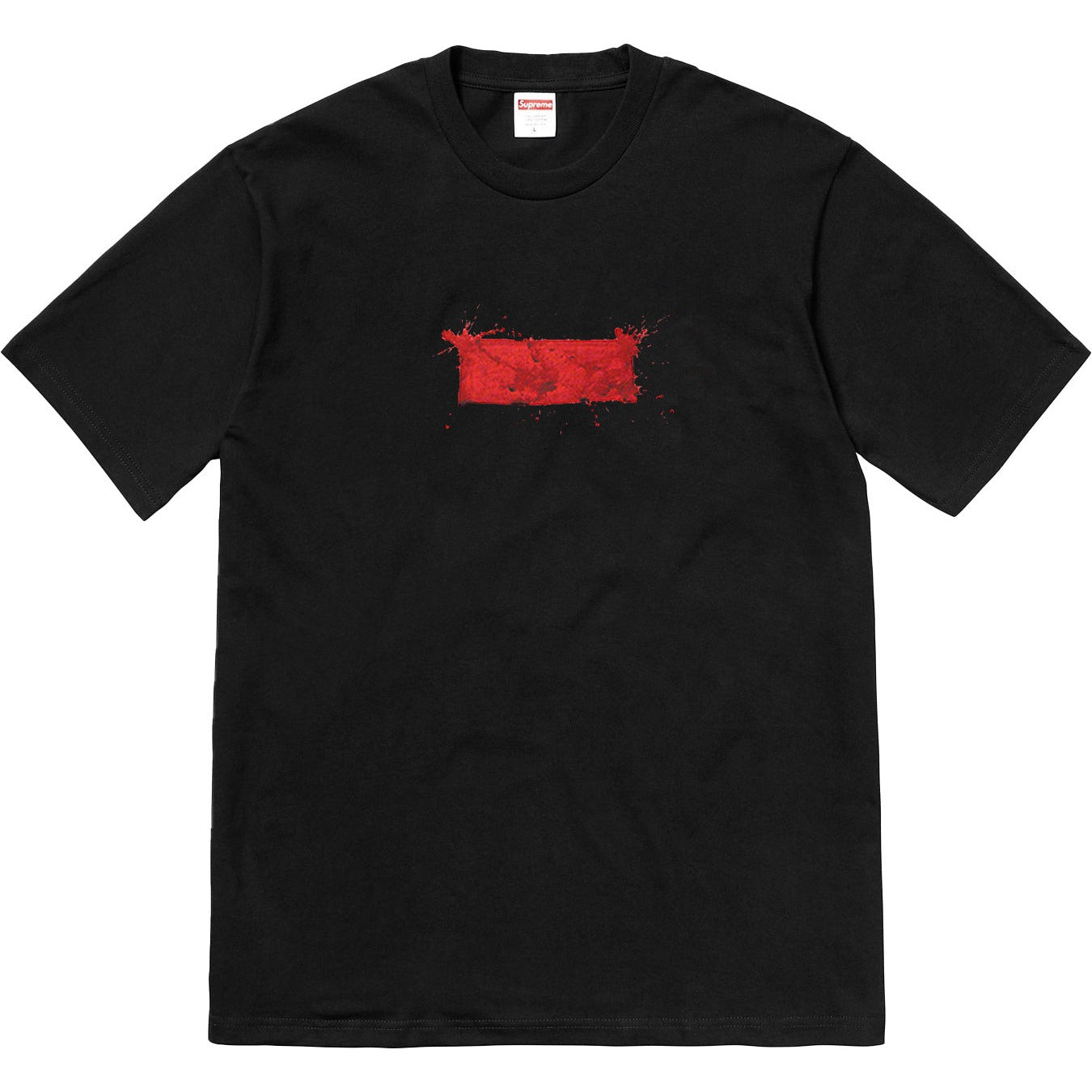 Black box best sale logo supreme shirt