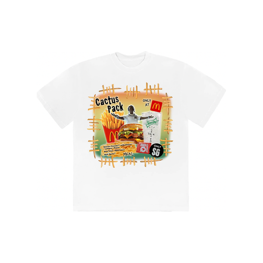 Travis Scott x McDonald's Cactus Pack Vintage Bootleg II T-shirt White by Travis Scott in . Available at KershKicks for £95.00. A must-have for fans of Travis Scott looking to elevate their style with this T-Shirt.