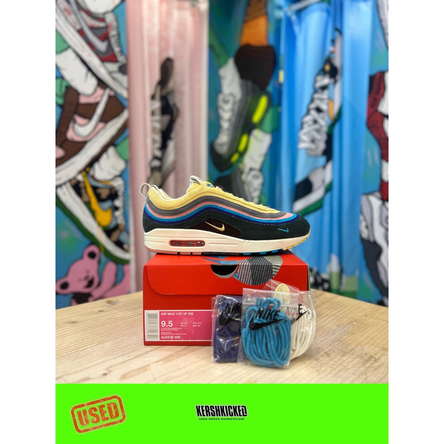 Nike Air Max 97/1 Sean Wotherspoon UK 8.5 by Nike in Uncategorized. Available at KershKicks for £525.00. A must-have for fans of Nike looking to elevate their style with this Kershkicked.