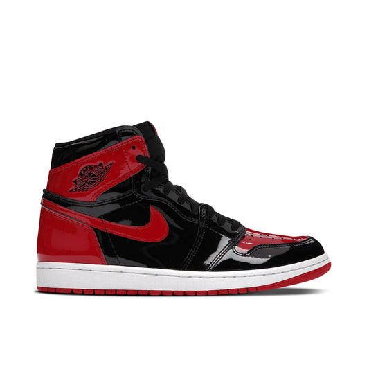 Jordan 1 Retro High OG Patent Bred (GS) by Jordan's in Shoes. Available at KershKicks for £300.00. A must-have for fans of Jordan's looking to elevate their style with this Shoes.