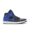 Jordan 1 Mid Black Royal Tumbled Leather