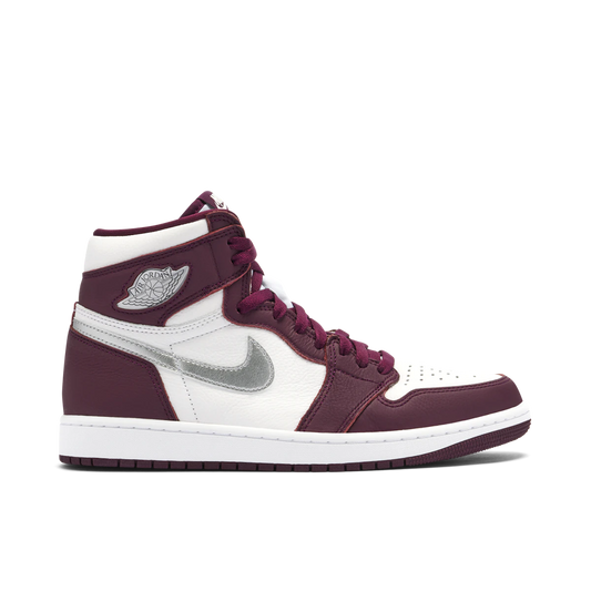 Jordan 1 Retro High OG Bordeaux by Jordan's in Shoes. Available at KershKicks for £175.00. A must-have for fans of Jordan's looking to elevate their style with this Shoes.