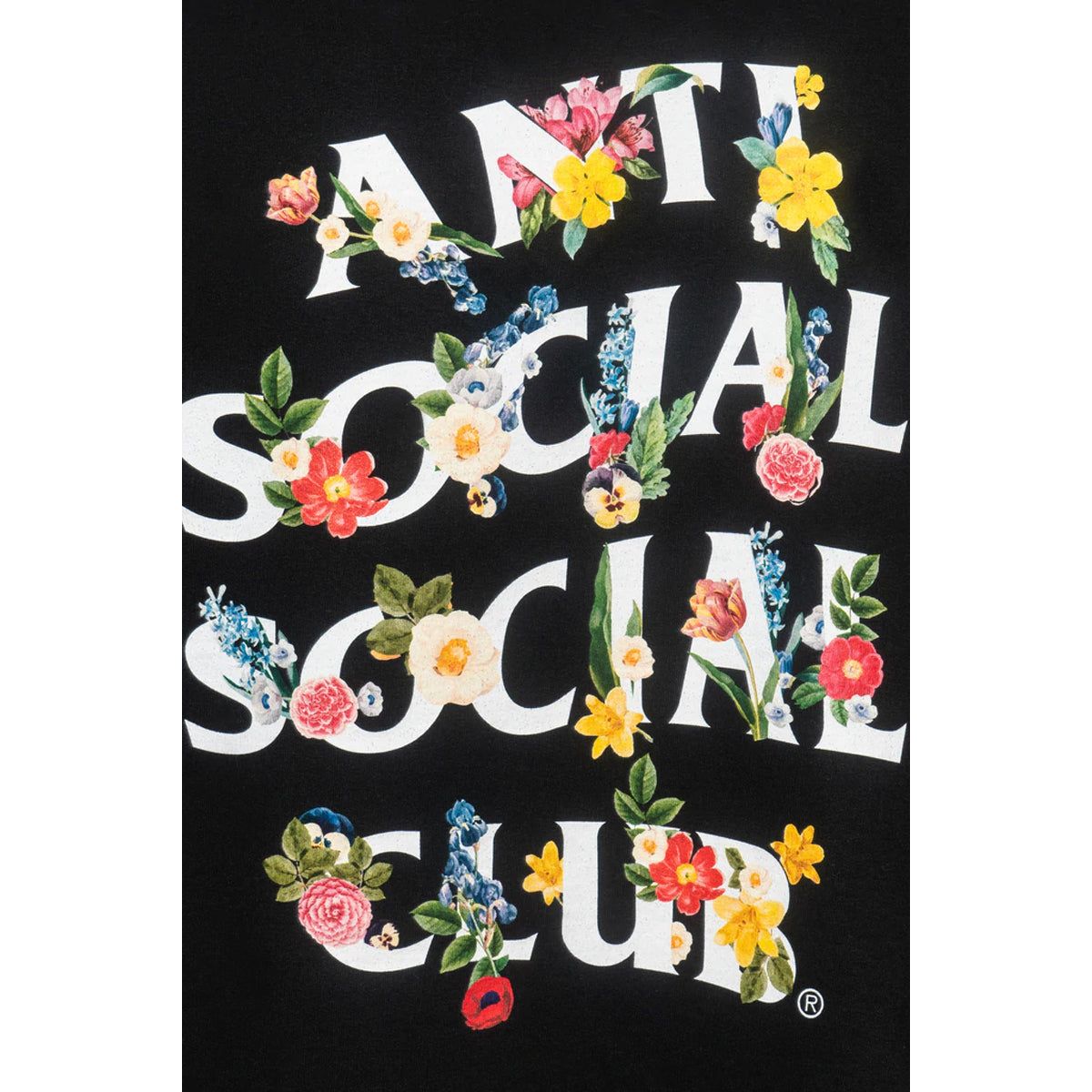 NEW Anti Social store Social Club ASSC Self Conclusion Flower T-Shirt Black (L)