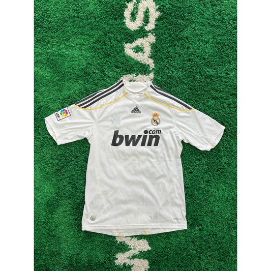 Real Madrid Home Shirt 2009-2010 Ronaldo #9 M by KershKits in Clothing. Available at KershKicks for £125.00. A must-have for fans of KershKits looking to elevate their style with this Kits.