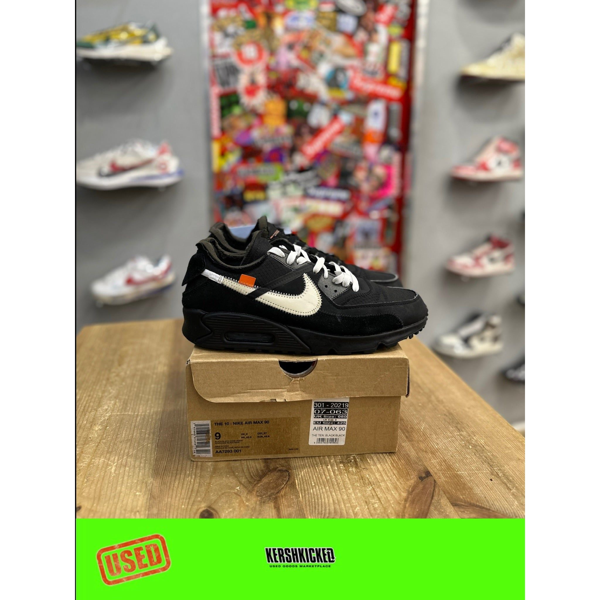 Off white air max hot sale 90 black for sale