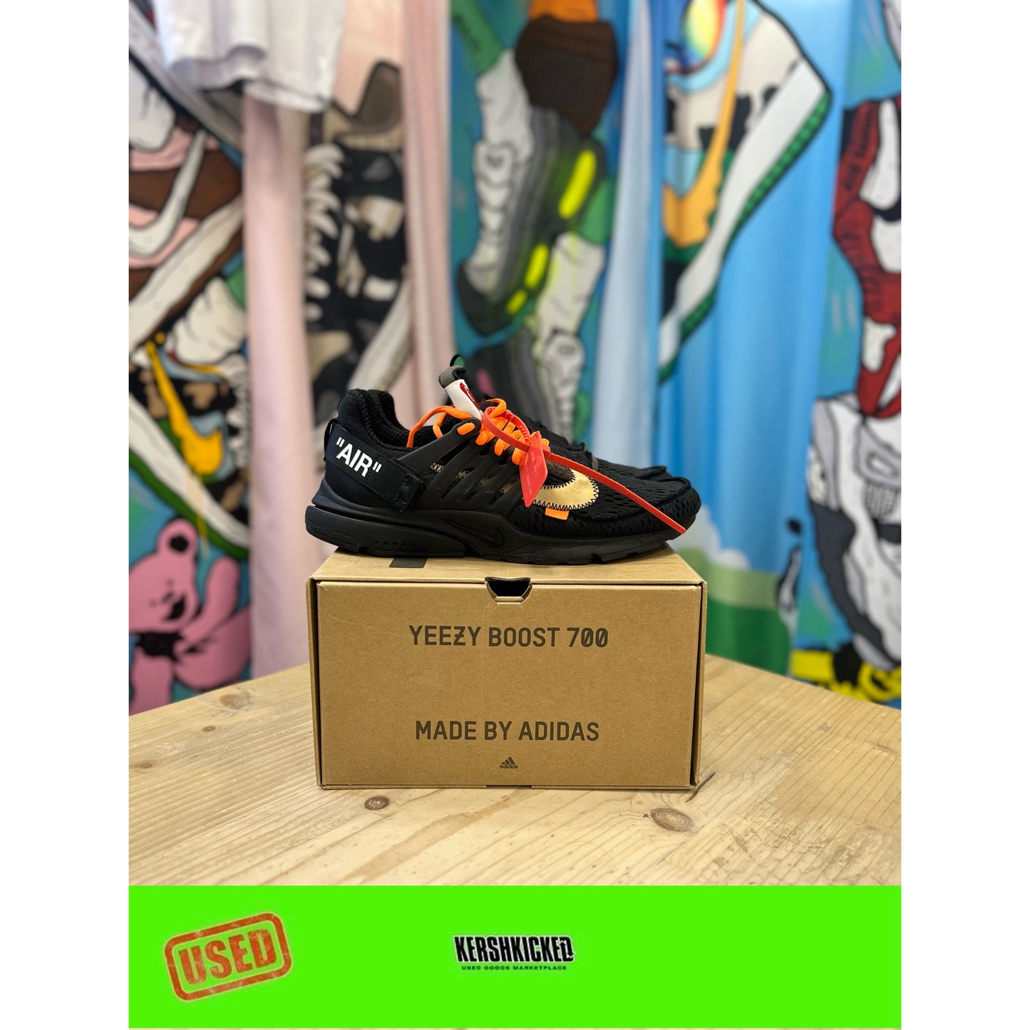 Nike X Off White Presto Black UK 9