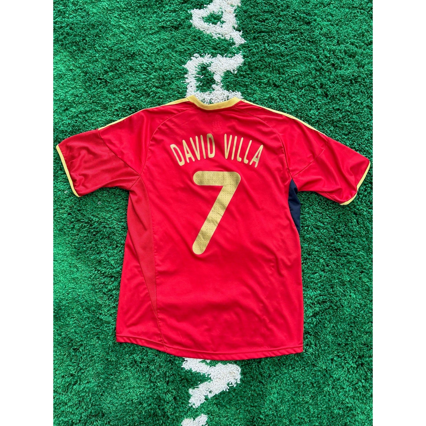 Spain Home Shirt 2009 Villa #7 L by KershKits in Clothing. Available at KershKicks for £80.00. A must-have for fans of KershKits looking to elevate their style with this Kits.