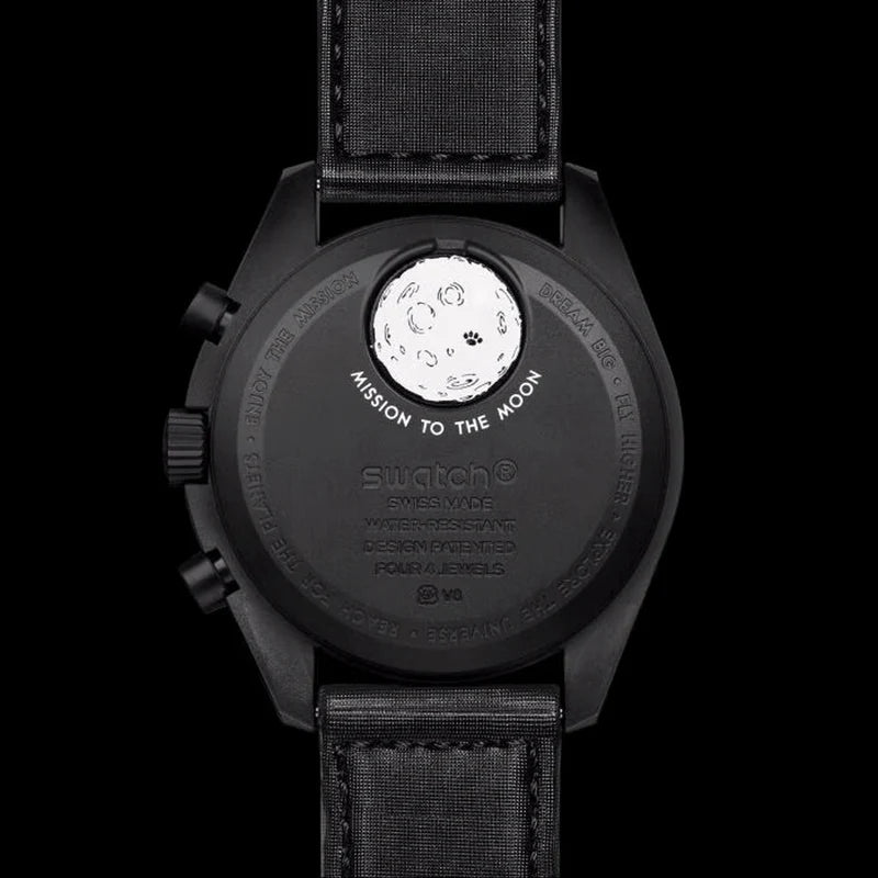 Swatch x Omega Bioceramic Moonswatch Mission to Moonphase Snoopy - Black