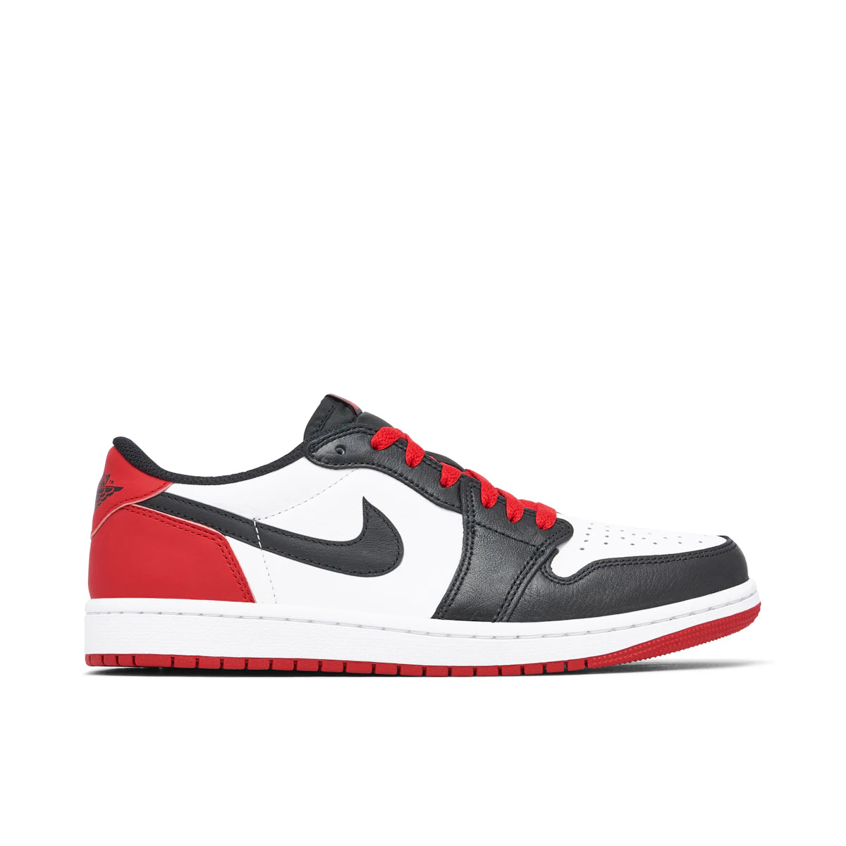 Jordan 1 Retro Low OG Black Toe (2023) by Jordan's in Shoes. Available at KershKicks for £195.00. A must-have for fans of Jordan's looking to elevate their style with this Shoes.