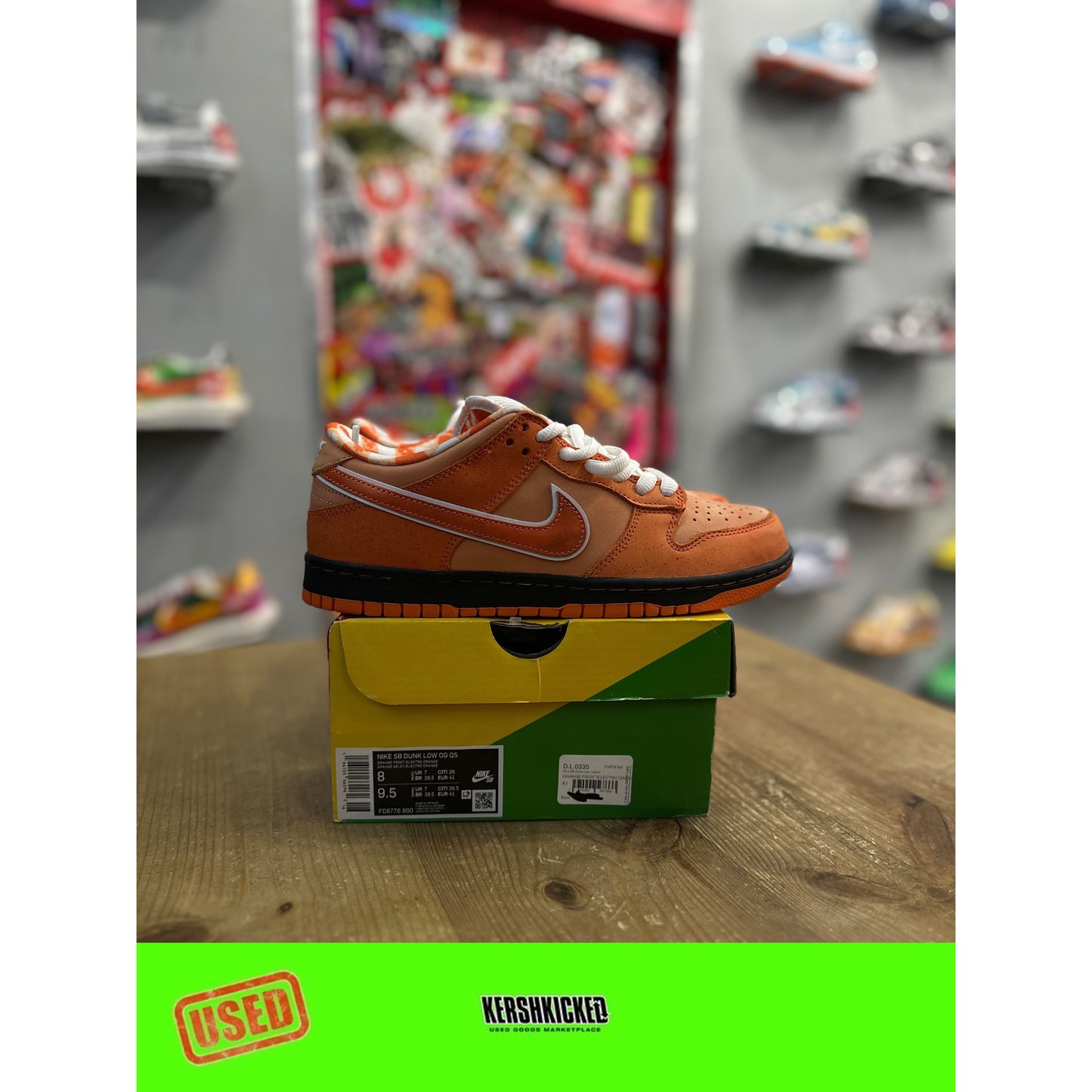 Nike SB Dunk Low Concepts Orange Lobster UK 7