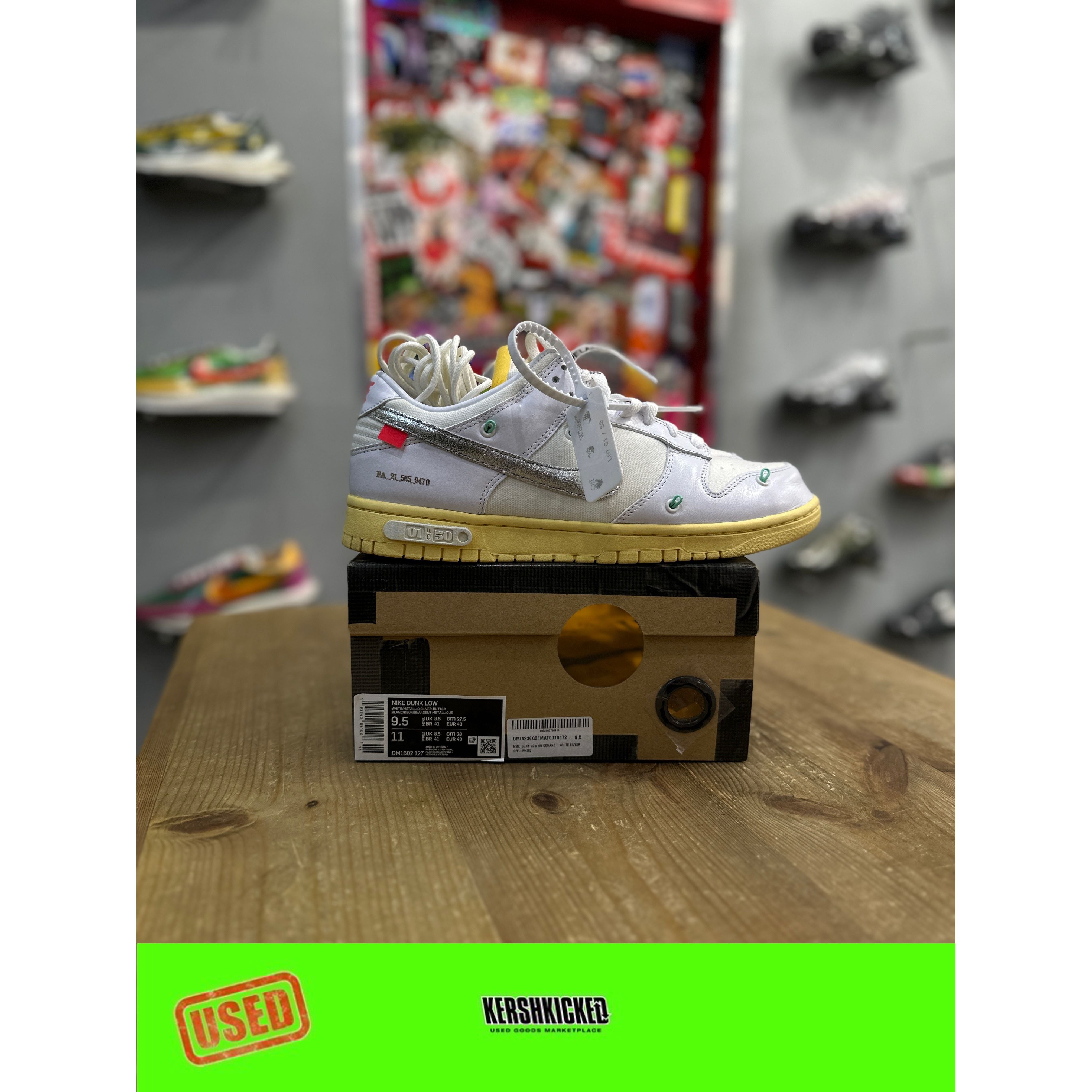 Nike Dunk Low Off White Lot 1 UK 8.5 Nike KershKicks