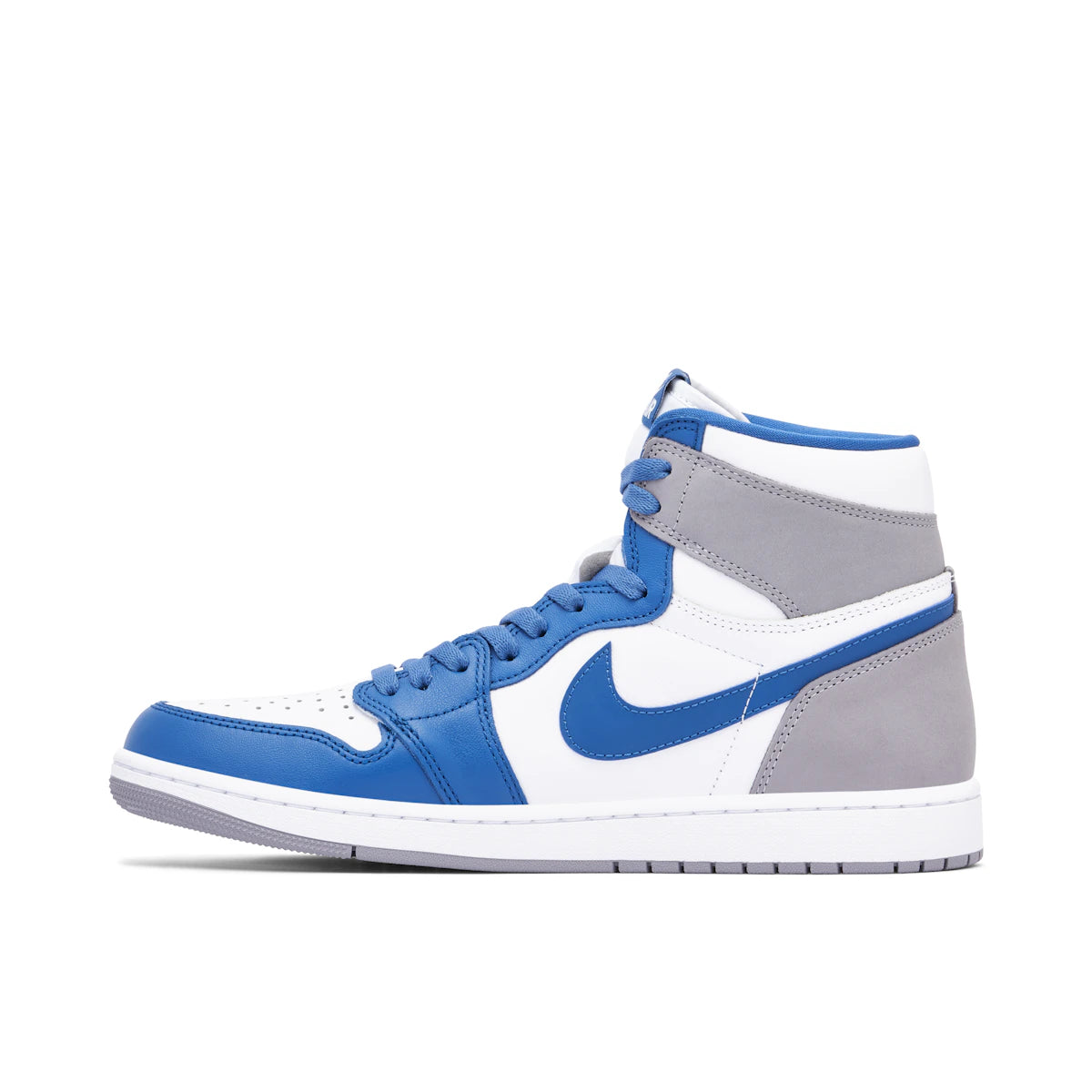 Jordan 1 High OG True Blue by Jordan's in Shoes. Available at KershKicks for £200.00. A must-have for fans of Jordan's looking to elevate their style with this Shoes.