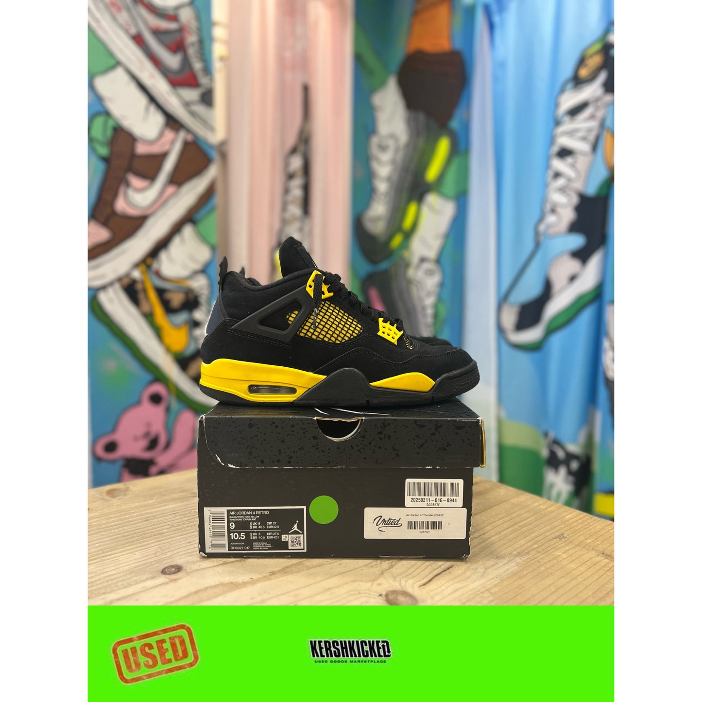 Jordan 4 Yellow Thunder UK8