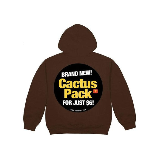 Travis Scott x McDonald's Cactus Pack Sticker Hoodie Brown by Travis Scott in . Available at KershKicks for £190.00. A must-have for fans of Travis Scott looking to elevate their style with this Hoodie.