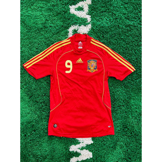 Spain Home Shirt 2007-2008 Torres #9 S 9/10