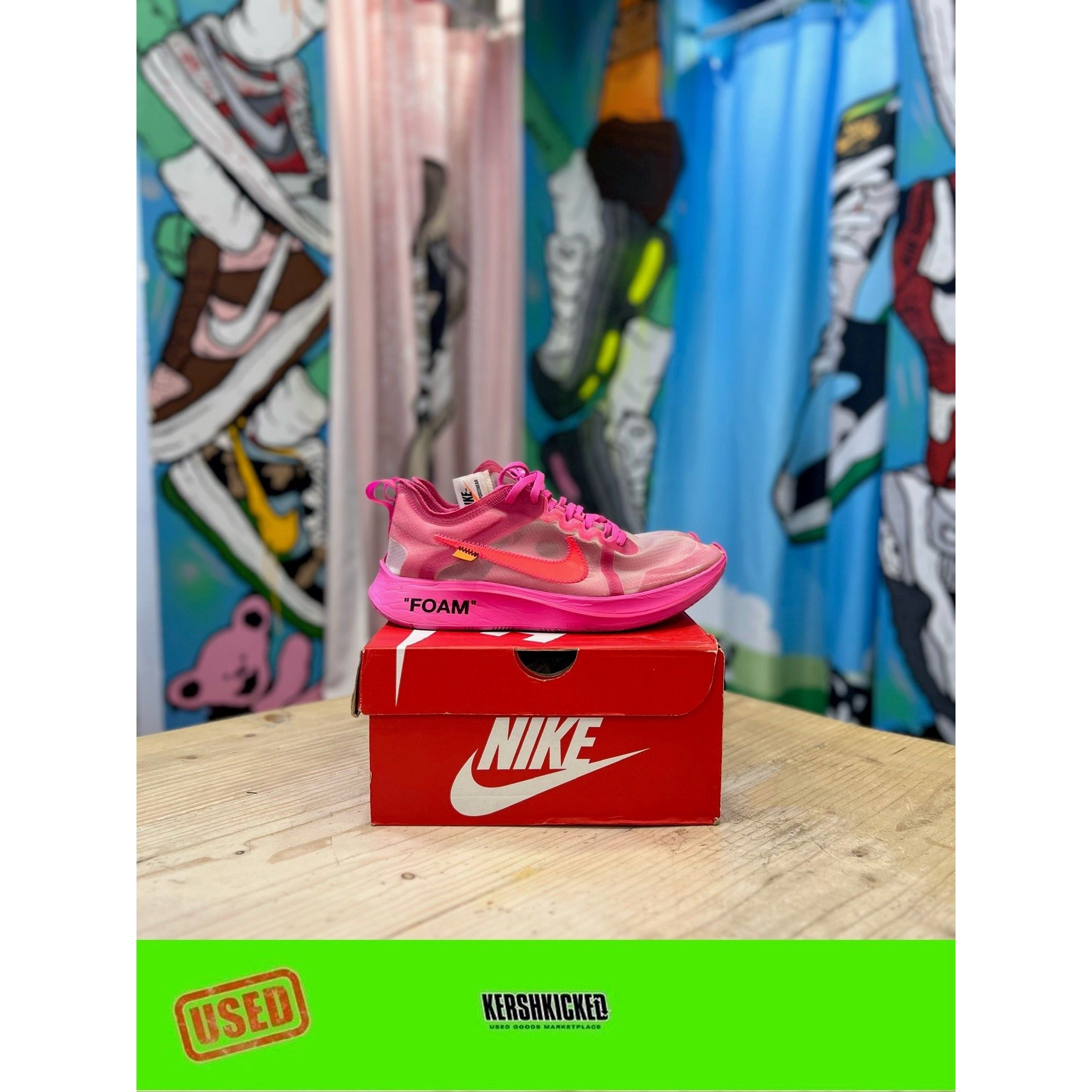 Off white pink nike zoom online