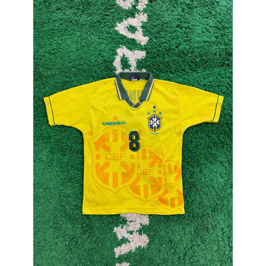 Brazil Home Shirt 1994-1997 #8 DUNGA M 8/10 by KershKits in Clothing. Available at KershKicks for £85.00. A must-have for fans of KershKits looking to elevate their style with this Kits.