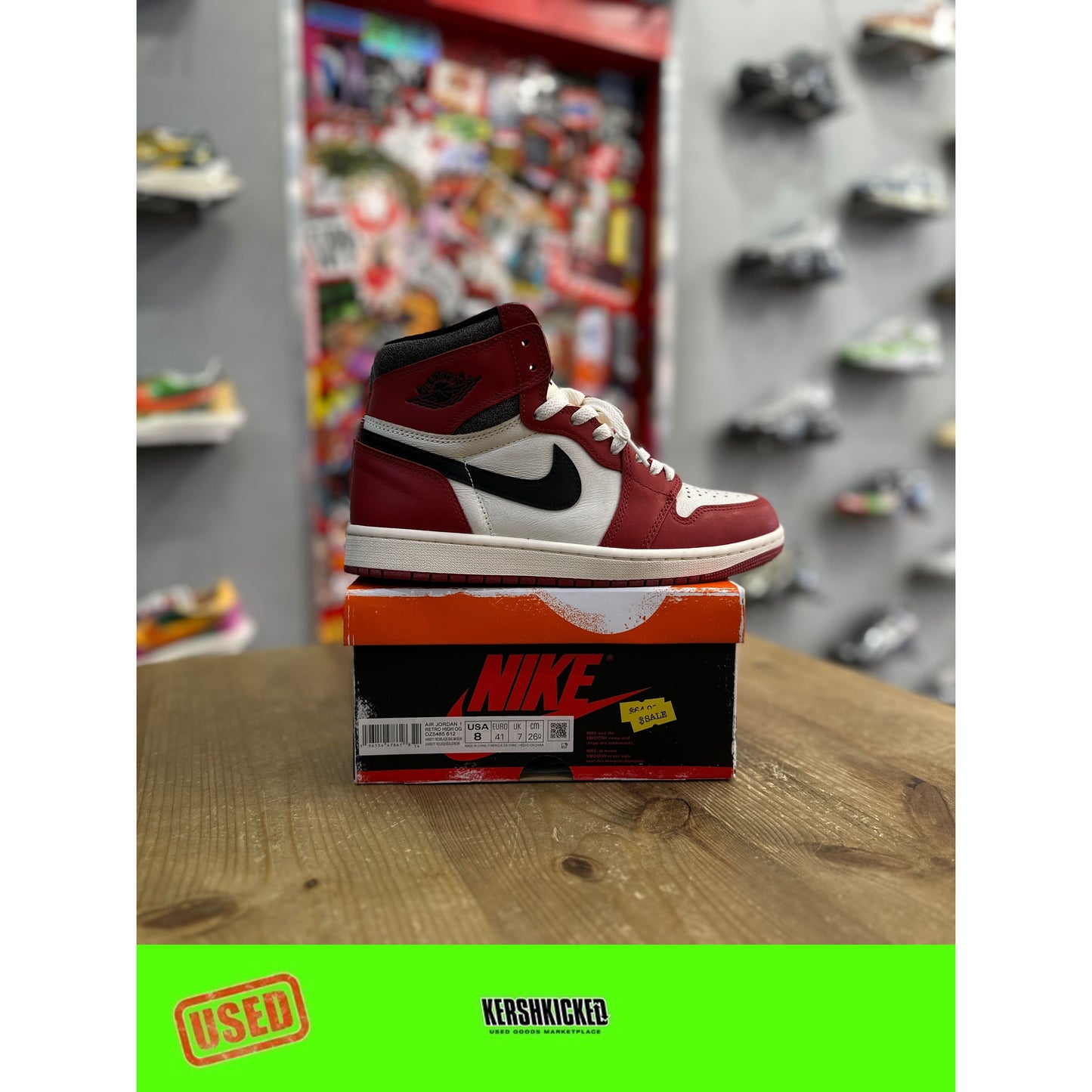 Jordan 1 Retro High OG Chicago Lost and Found UK 7