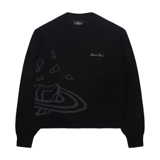 Broken Planet Market Knit Sweater Midnight Black