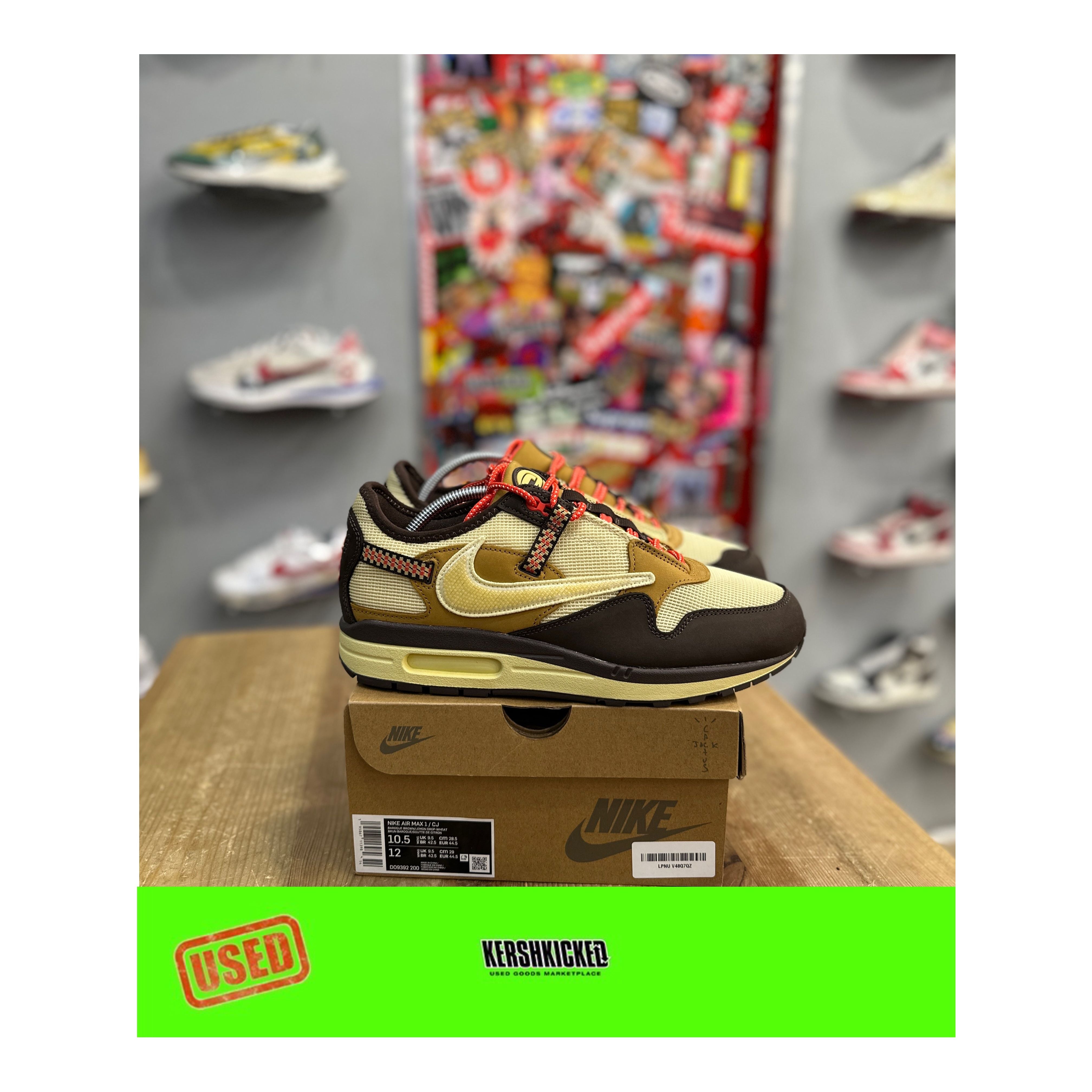 Nike Air Max 1 Travis Scott Cactus Jack Baroque Brown UK 9.5