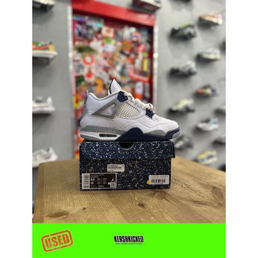 Jordan 4 Retro Midnight Navy UK 7.5. by Jordan's in Uncategorized. Available at KershKicks for £200.00. A must-have for fans of Jordan's looking to elevate their style with this Kershkicked.