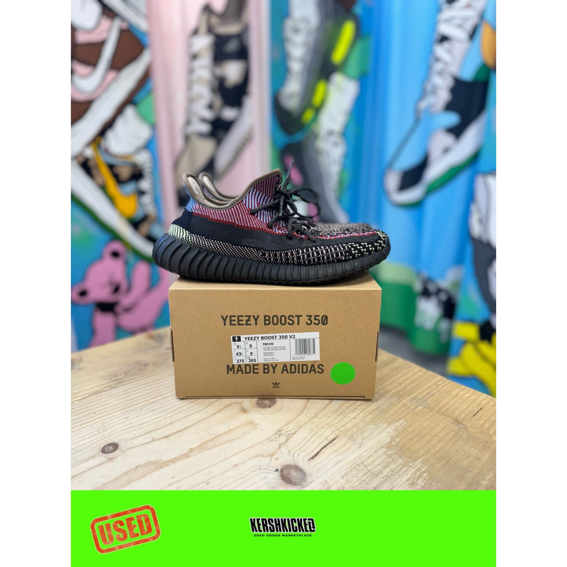 Yeezy 350 V2 Yecheil UK 9 by Yeezy in Shoes. Available at KershKicks for £125.00. A must-have for fans of Yeezy looking to elevate their style with this Kershkicked.