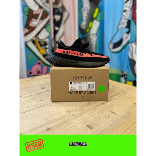 Yeezy 350 Core Black Red UK 7 by Yeezy in . Available at KershKicks for £125.00. A must-have for fans of Yeezy looking to elevate their style with this Kershkicked.