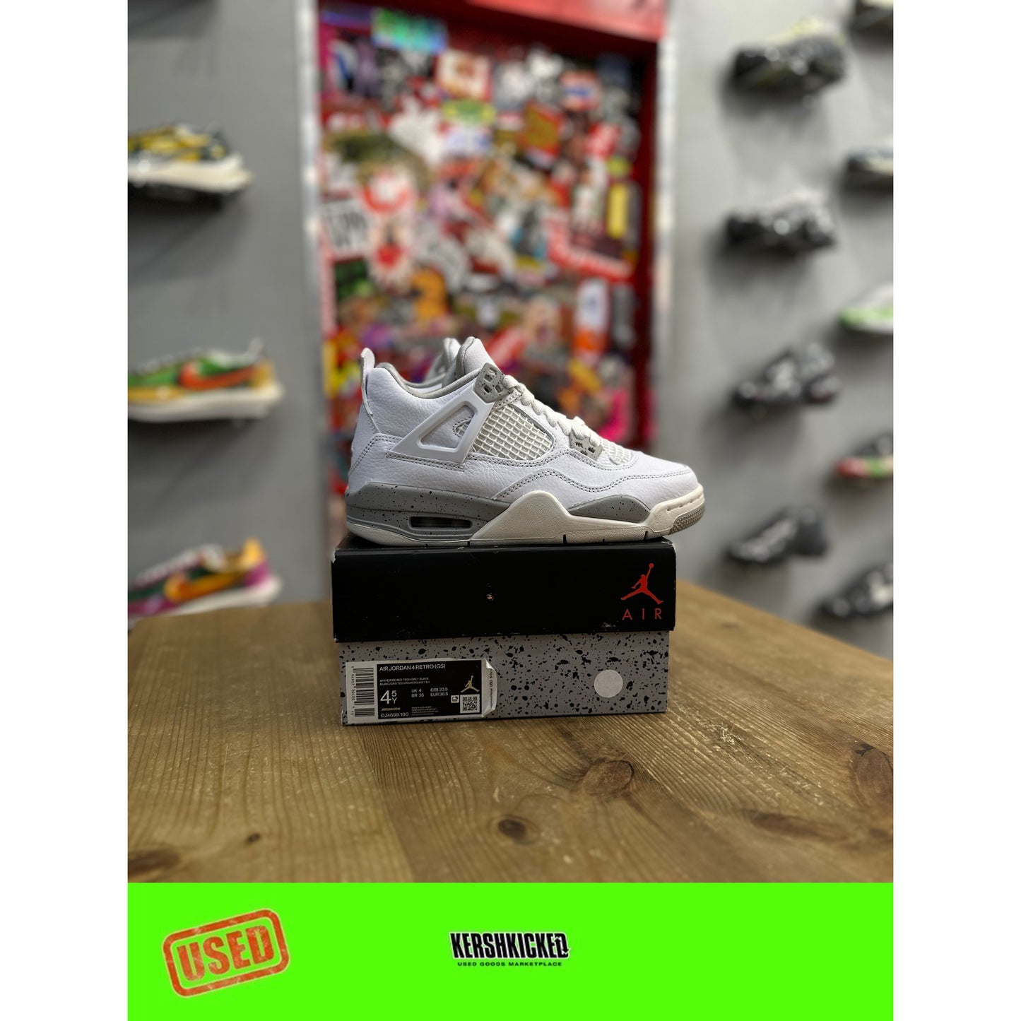 Jordan 4 Retro White Oreo (2021) (GS) UK 4 by Jordan's in Uncategorized. Available at KershKicks for £175.00. A must-have for fans of Jordan's looking to elevate their style with this Kershkicked.