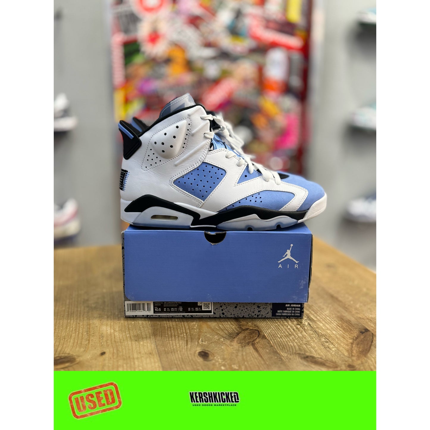 Jordan 6 Retro UNC White UK 9.5