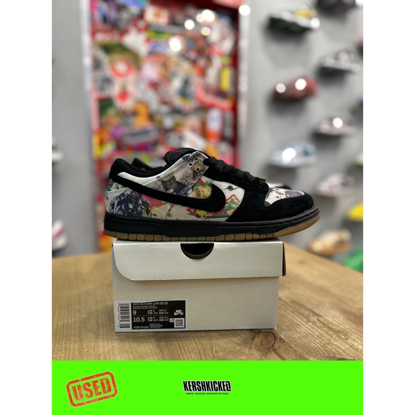 Nike SB Dunk Low Supreme Rammellzee UK 8.