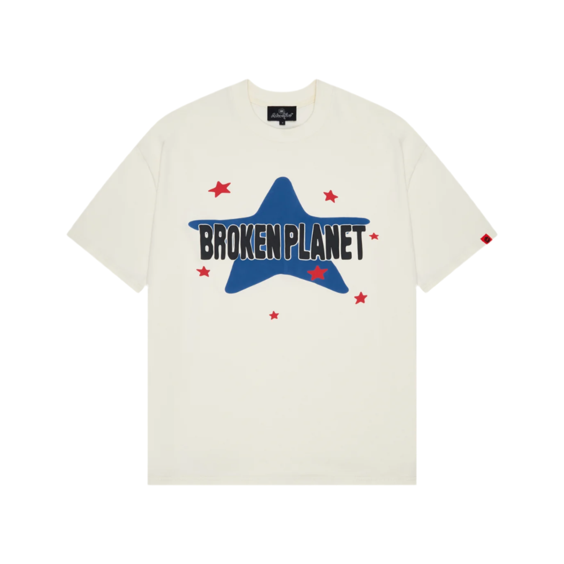 Broken Planet Star T-Shirt Vanilla White