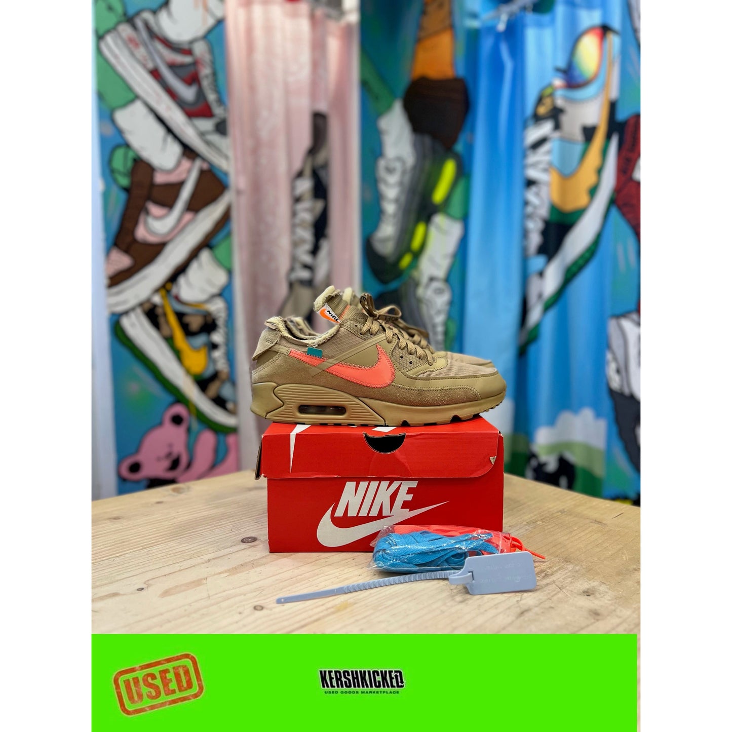 Nike Air Max 90 Off White Desert Ore UK 9