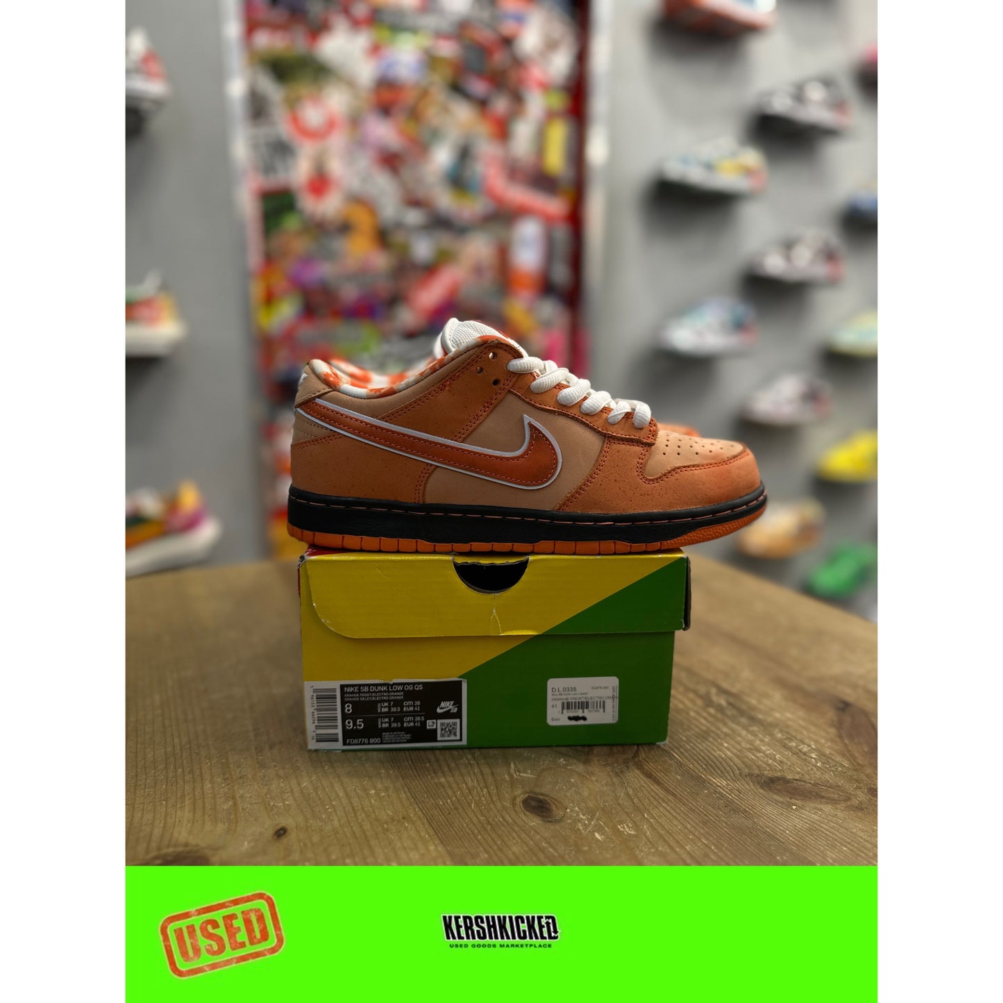 Nike SB Dunk Low Concepts Orange Lobster UK 7.