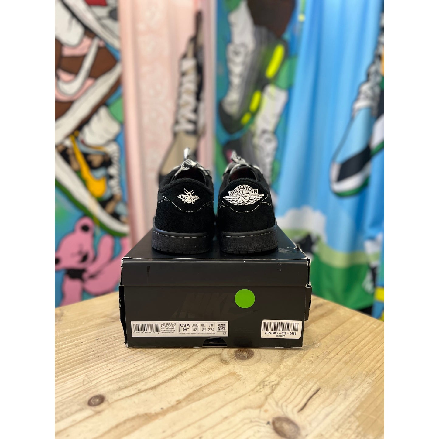 Travis Scott Jordan 1 Low Black Phantom UK8.5