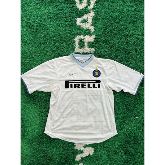 Inter Milan Away Shirt 2000-2001 L by KershKits in Clothing. Available at KershKicks for £105.00. A must-have for fans of KershKits looking to elevate their style with this Kits.