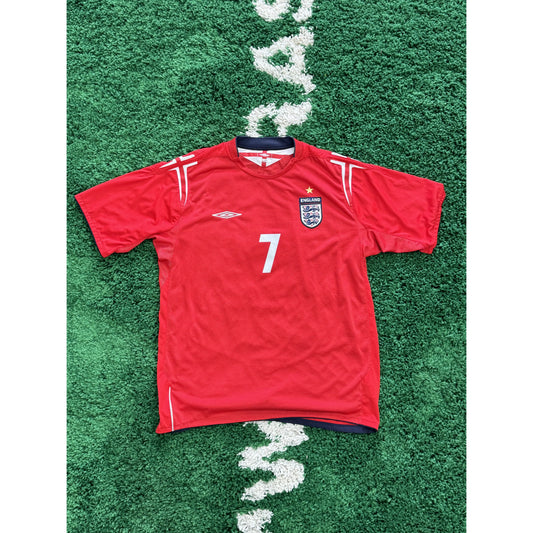 England Away Shirt 2004-2006 Beckham  #7 XL
